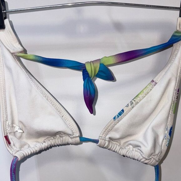 OP White and Multicolor Floral Bikini Top - Picture 5 of 5